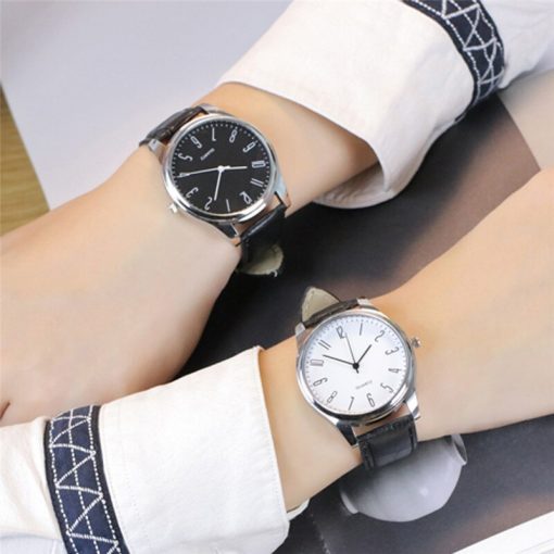 Mens Simple Business Fashion Leather Quartz Wrist Watch