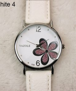 Yazole Watches Women 2019 Fashion Leather Strap Flower Female Clock Ladies Quartz Wrist Watch Montre Femme Relogio Feminino