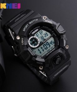 SKMEI Outdoor Sport Watch Men Alarm Clock 5Bar Waterproof Military Watches LED Display Shock Digital Watch Reloj Hombre 2019