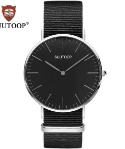 Men's Nylon Canvas Watches Men Women Classic Black Quartz watch Fashion Casual Sports Ladies Wristwatch male Relogio Masculino