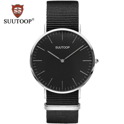 Men's Nylon Canvas Watches Men Women Classic Black Quartz watch Fashion Casual Sports Ladies Wristwatch male Relogio Masculino