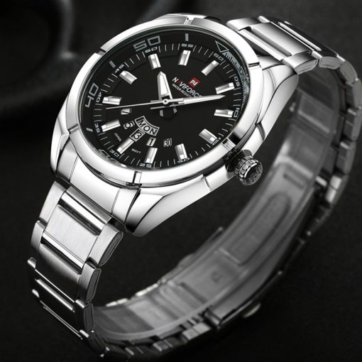 NAVIFORCE Brand Men Watches Business Quartz Watch Men's Stainless Steel Band 30M Waterproof Date Wristwatches Relogio Masculino