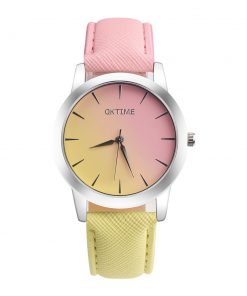 Casual Rainbow Design Leather Watches for Women Band Quartz Wrist Watches Fashion Women Watches Laides Clock Relogio Feminino