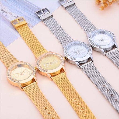 DQG Luxury Brand Women Watches Relogio Feminino Ladies Scrub Belt Watch Surface Star Moon Korean Fashion Casual Women Watch#Y20