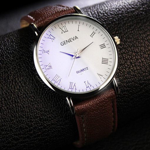 Minimalist Men Watch Business Quartz Watch Leather Wristwatch Brand Casual Simple Roman Numerals Watch Clock Relogio Masculino