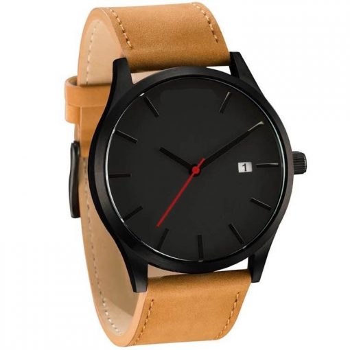 Fashion Large Dial Quartz Men Watch Leather Business Casual Sport Watches Male Clock Wristwatch Relogio Masculino men watches