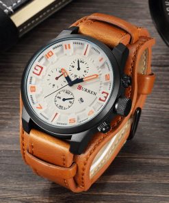 Top CURREN 8225 Brand Luxury Mens Watches Male Clocks Date Sport Military Clock Leather Strap Quartz Business Men Watches Gift