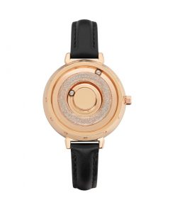 Eutour new original magnetic black gold trend women's watch female student quartz temperament fashion real belt stainless steel