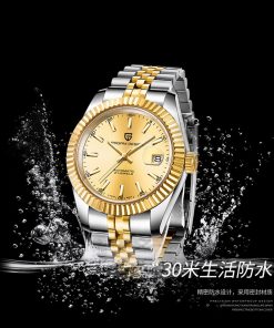 Pagani Design Men Watch Automatic Mechanical Mens Watches Bling Diamond Quartz Watches for Women Gold Stainelss Steel Male Clock