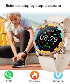 LIGE New Fashion Women Smart Watch Men Full Screen Touch Waterproof Heart Rate Blood oxygen Multifunction Sport Smartwatch