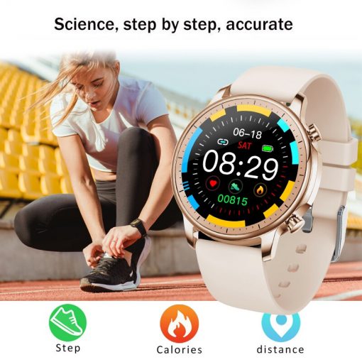 LIGE New Fashion Women Smart Watch Men Full Screen Touch Waterproof Heart Rate Blood oxygen Multifunction Sport Smartwatch