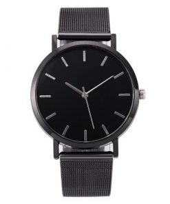 Quartz Wristwatches Simple Casual Metal Hour Stainless Steel Clock Men Women Watches Gifts Quartz Wristwatches