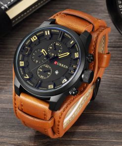 CURREN Top Brand Luxury Mens Watches Male Clocks Date Sport Military Clock Leather Strap Quartz Business Men Watch Gift 8225