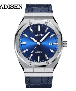 CADISEN Design Brand Luxury Men Watches Mechanical Automatic Blue Watch Men 100M Waterproof Casual Business luminous Wristwatch