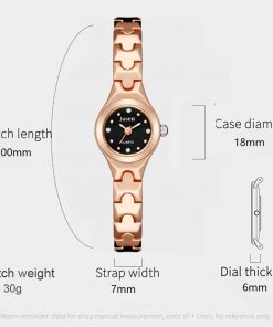 Qualities Small Fashion Women Watches Rose Gold Luxury Stainless Steel Ladies Wristwatches Diamond Female Bracelet Watch Gifts