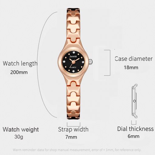 Qualities Small Fashion Women Watches Rose Gold Luxury Stainless Steel Ladies Wristwatches Diamond Female Bracelet Watch Gifts