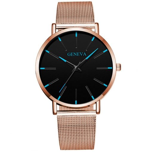 Minimalist Men's Fashion Ultra Thin Watches Simple Men Business Stainless Steel Mesh Belt Quartz Watch Relogio Masculino