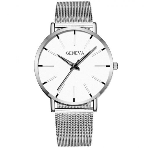 Minimalist Men's Fashion Ultra Thin Watches Simple Men Business Stainless Steel Mesh Belt Quartz Watch Relogio Masculino