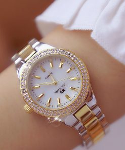 Luxury Brand Lady Crystal Watch Women Dress Watch Diamond Fashion Rose Gold Quartz Watches Female Stainless Steel Wristwatches