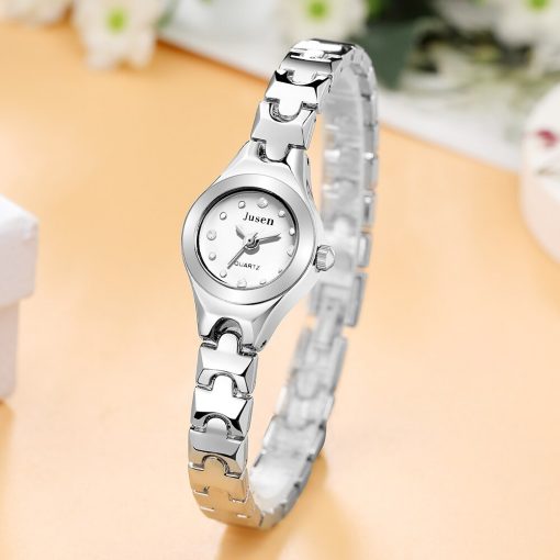 Qualities Small Fashion Women Watches Rose Gold Luxury Stainless Steel Ladies Wristwatches Diamond Female Bracelet Watch Gifts