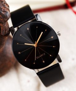 Luxury Women Quartz Wristwatch Sport Military Strap Line Analog Leather Band Wrist Watch Simplicity watches erkek kol saati