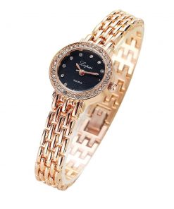 Romantic Women Simple Watches Women Business Bracelet Stainless Steel Rhinestone Quartz Wrist Watch Female Watchrelogio Feminino