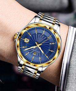 LIGE Original Brand Wrist Watches Mens Automatic Self-Wind Tungsten Steel Waterproof Business Mechanical Watch Relogio Masculino