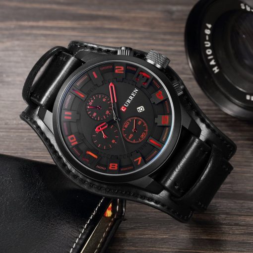 Top CURREN 8225 Brand Luxury Mens Watches Male Clocks Date Sport Military Clock Leather Strap Quartz Business Men Watches Gift