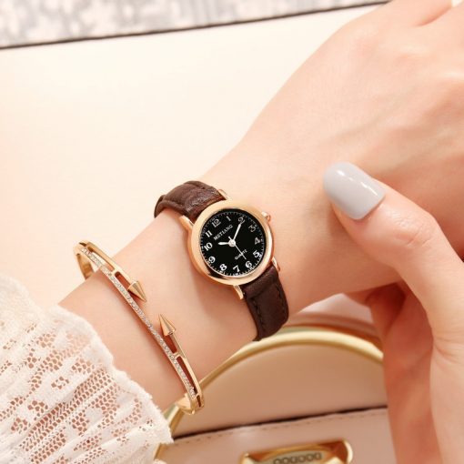 Small Gold Bangle Bracelet Luxury Watches Stainless Steel Retro Ladies Quartz Wristwatches Fashion Casual Women Dress Watch