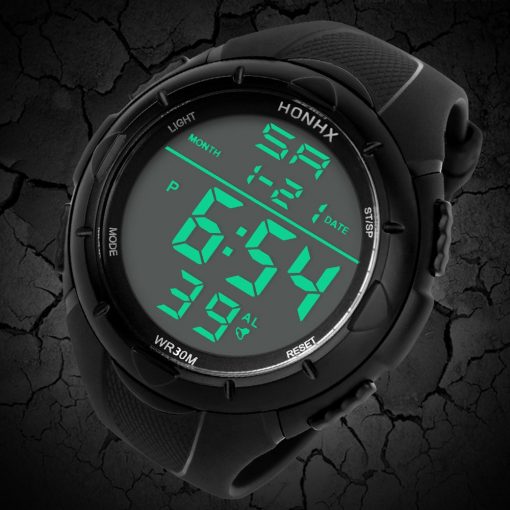 Luxury LED Digital Watch Men Sports 30M Waterproof Watch Date Military Sport Rubber Luminous Sports Watch Relogio Masculino