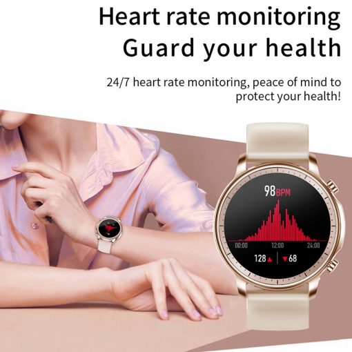 LIGE New Fashion Women Smart Watch Men Full Screen Touch Waterproof Heart Rate Blood oxygen Multifunction Sport Smartwatch