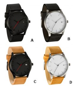 Fashion Large Dial Quartz Men Watch Leather Business Casual Sport Watches Male Clock Wristwatch Relogio Masculino men watches